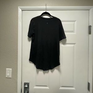 Black Lulu love V- neck T- shirt  classic fit